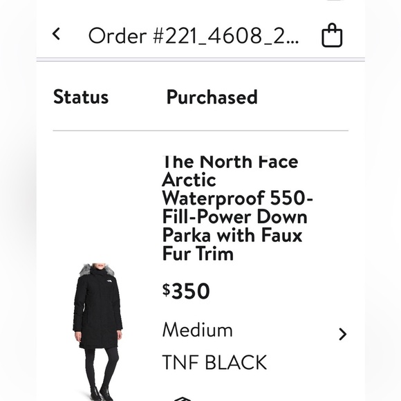 🥶The North Face Women's Black 550 Parka with Fur Hood - Picture 7 of 7